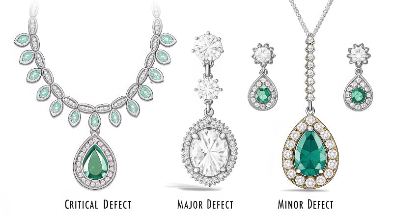 a flowchart showing the three key stages of jewelry inspection: PPI, DPI, PSI
